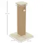 Poste Rascador para Gatos Altura 81 cm Rascador para Gatos con Poste de Yute y Bola Colgante 41x41x81 cm Beige