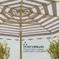 Sombrilla Grande con Protección UV 50+ y Toldo Ajustable para Jardín Patio y Terraza Ø2,68x2,37 m Rayas Gris y Blanco