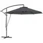 Parasol de Jardín Excéntrico Sombrilla con Funda para Sombrilla Protección UV 50+ y Base Cruzada Ø290x243 cm Gris Oscuro Parasol de Jardín Excéntrico Sombrilla con Funda para Sombrilla Protección UV 50+ y Base Cruzada Ø290x243 cm Gris Oscuro