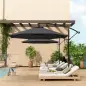 Parasol de Jardín Excéntrico Sombrilla con Funda para Sombrilla Protección UV 50+ y Base Cruzada Ø290x243 cm Gris Oscuro Parasol de Jardín Excéntrico Sombrilla con Funda para Sombrilla Protección UV 50+ y Base Cruzada Ø290x243 cm Gris Oscuro