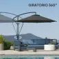 Parasol de Jardín Excéntrico Sombrilla con Funda para Sombrilla Protección UV 50+ y Base Cruzada Ø290x243 cm Gris Oscuro Parasol de Jardín Excéntrico Sombrilla con Funda para Sombrilla Protección UV 50+ y Base Cruzada Ø290x243 cm Gris Oscuro