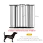 Puerta para Perros con Ancho Ajustable 76-104 cm Barrera de Seguridad para Perros con 2 Extensiones Negro
