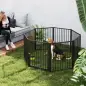 Parque para Perros de 8 Paneles 60x76 cm Corralito para Perros Pequeños y Medianos para Interior y Exterior Negro Parque para Perros de 8 Paneles 60x76 cm Corralito para Perros Pequeños y Medianos para Interior y Exterior Negro