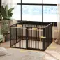 Parque para Perros de 8 Paneles 60x76 cm Corralito para Perros Pequeños y Medianos para Interior y Exterior Negro Parque para Perros de 8 Paneles 60x76 cm Corralito para Perros Pequeños y Medianos para Interior y Exterior Negro