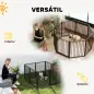 Parque para Perros de 8 Paneles 60x76 cm Corralito para Perros Pequeños y Medianos para Interior y Exterior Negro Parque para Perros de 8 Paneles 60x76 cm Corralito para Perros Pequeños y Medianos para Interior y Exterior Negro
