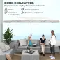 Sombrilla Doble 4,5x2,65 m Sombrilla Terraza Exterior con Manivela Manual Resistente al Agua y Protección UV30+ Crema Sombrilla Doble 4,5x2,65 m Sombrilla Terraza Exterior con Manivela Manual Resistente al Agua y Protección UV30+ Crema