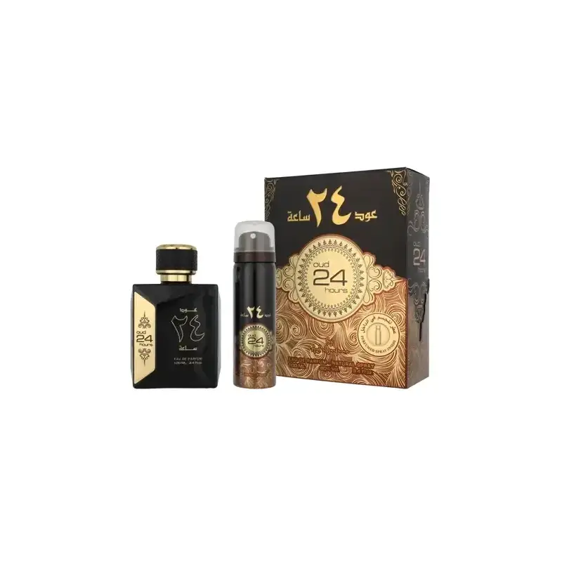 AL ZAAFARAN OUD 24 HOURS EAU DE PARFUM 100ML VAPORIZADOR + DESODORANTE 24H 50ML VAPORIZADOR