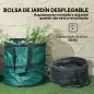 Set de 4 Bolsas de Basura de Jardín 86L con Asas Fijación de Botones y Diseño Pop-Up Plegables y Reutilizables
