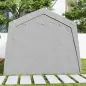 Carpa de Almacenamiento Exterior 3x6 m con Tela PE Resistente al Agua y Rayos UV Puerta Enrollable y Ventanas Gris