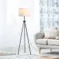 Lámpara de Pie con Trípode Metálico y Pantalla de Tela Diseño Elegante y Clásico Ø37x152 cm para Hogar u Oficina Lámpara de Pie con Trípode Metálico y Pantalla de Tela Diseño Elegante y Clásico Ø37x152 cm para Hogar u Oficina