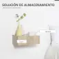 Set de 2 Mesitas de Noche Flotantes con 1 Cajón Diseño Montado en la Pared Estilo Moderno 40x30x15 cm Natural