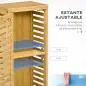 Armario de Baño de Bambú con Estantes Ajustables Mueble de Almacenaje para Salón Cocina Antivuelco 30x19,9x70 cm Natural