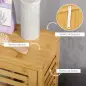 Armario de Baño de Bambú con Estantes Ajustables Mueble de Almacenaje para Salón Cocina Antivuelco 30x19,9x70 cm Natural