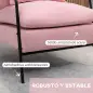 Sillón de Relax con Reposapiés Sillón Reclinable con Respaldo Ajustable Tapizado en Pana 68x91,5x88 cm Rosa