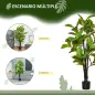 Ficus Artificial 130 cm Planta Artificial con 78 Hojas y Maceta para Interior Verde
