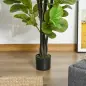 Ficus Artificial 130 cm Planta Artificial con 78 Hojas y Maceta para Interior Verde