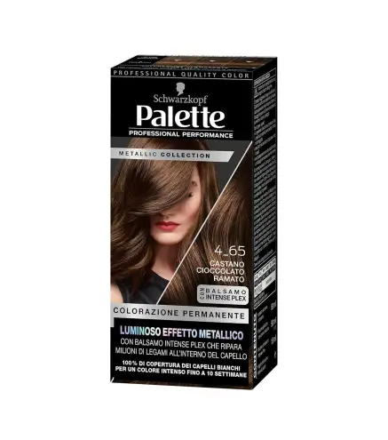 SCHWARZKOPF METALLIC COLLECTION PALETA 4_65 CASTAÑO CHOCOLATE 1UN