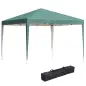 Carpa Plegable 3x3 m con Bolsa de Transporte Altura Ajustable Anti-UV e Impermeable para Terraza Patio Playa Verde Carpa Plegable 3x3 m con Bolsa de Transporte Altura Ajustable Anti-UV e Impermeable para Terraza Patio Playa Verde