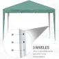 Carpa Plegable 3x3 m con Bolsa de Transporte Altura Ajustable Anti-UV e Impermeable para Terraza Patio Playa Verde Carpa Plegable 3x3 m con Bolsa de Transporte Altura Ajustable Anti-UV e Impermeable para Terraza Patio Playa Verde