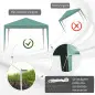 Carpa Plegable 3x3 m con Bolsa de Transporte Altura Ajustable Anti-UV e Impermeable para Terraza Patio Playa Verde Carpa Plegable 3x3 m con Bolsa de Transporte Altura Ajustable Anti-UV e Impermeable para Terraza Patio Playa Verde
