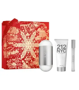 CAROLINA HERRERA 212 EAU DE TOILETTE 100ML VAPORIZADOR + LOCION CORPORAL PERFUMADA 1U + VIAL 10ML VAPORIZADOR