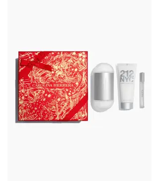 CAROLINA HERRERA 212 EAU DE TOILETTE 100ML VAPORIZADOR + LOCION CORPORAL PERFUMADA 1U + VIAL 10ML VAPORIZADOR