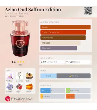 AL HARAMAIN AMBER OUD EXTRACTO DE PERFUME SAFFRON EDITION 100ML VAPORIZADOR