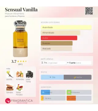 MAISON ALHAMBRA SENSUAL VANILLA EAU DE PARFUM 80ML VAPORIZADOR