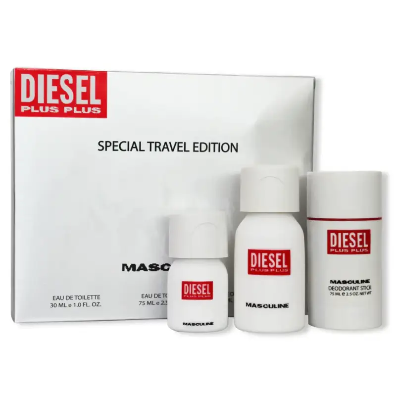DIESEL PLUS SPECIAL TRAVEL FEMININE EAU DE TOILETTE 75ML + EAU DE TOILETTE 30ML VAPORIZADOR + CREMA CORPORAL PERFUMADA 100ML