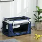Cochecito para Perros Plegable con Vagón Desmontable 4 Puertas con Cremallera 2 Correas de Seguridad y Cojín Azul Cochecito para Perros Plegable con Vagón Desmontable 4 Puertas con Cremallera 2 Correas de Seguridad y Cojín Azul