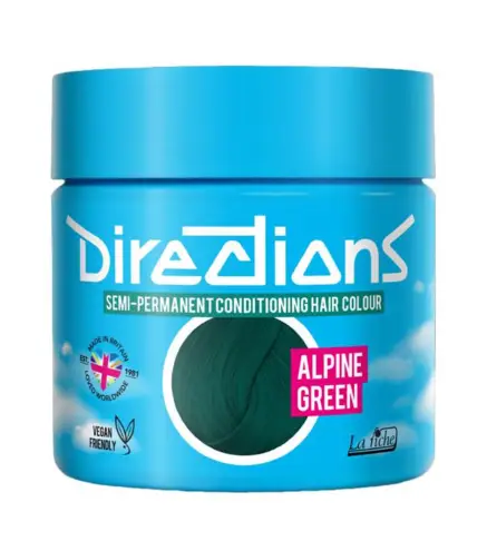 LA FICHE DIRECTIONS SEMI-PERMANENTE ACONDICIONADOR HAIR COLOR ALPHINE GREEN 1UN