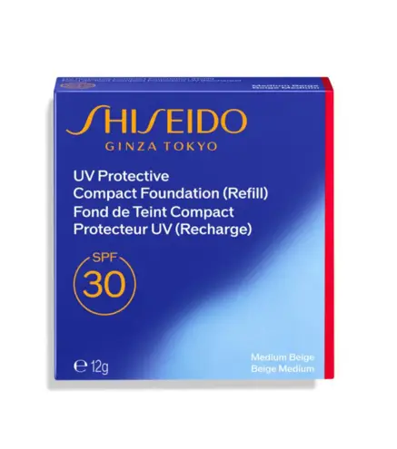 SHISEIDO UV PROTECTIVE BASE COMPACTA SPF30 MEDIUM BEIGE RELLENO 1UN