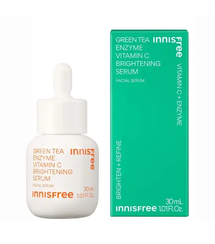 INNISFREE GREEN TEA ENZYME VITAMIN-C BRIGHTENING FACIAL SERUM 30ML