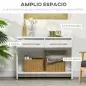 Mueble Recibidor de Entrada Mesa Consola con 2 Cajones y Estante para Pasillo Salón 101,6x28x76,2 cm Blanco Mueble Recibidor de Entrada Mesa Consola con 2 Cajones y Estante para Pasillo Salón 101,6x28x76,2 cm Blanco