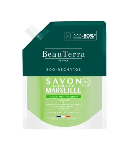 BEAUTERRA ECO-RECHARGE JABON LIQUIDO MARSELLA PERFUME LIMON 900ML