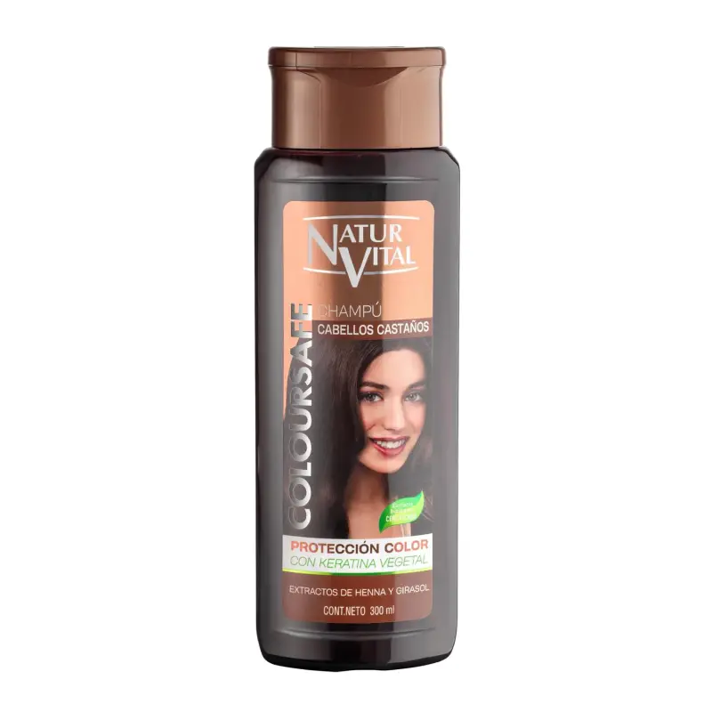 NATUR VITAL CABELLOS CASTAÑOS CHAMPU PROTECCION COLOR 300ML