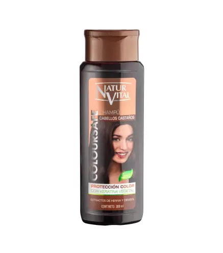 NATUR VITAL CABELLOS CASTAÑOS CHAMPU PROTECCION COLOR 300ML