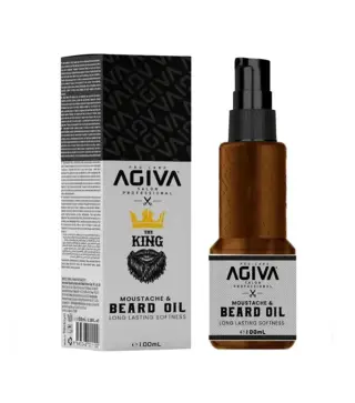 AGIVA THE KING MOUSTACHE & BEARD OIL 100ML