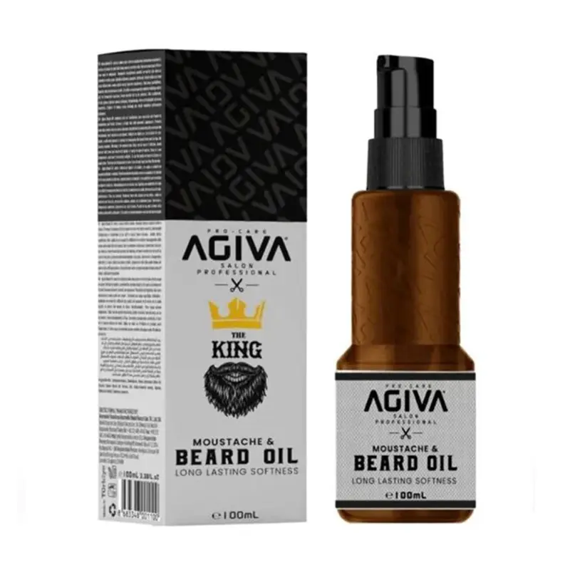 AGIVA THE KING MOUSTACHE & BEARD OIL 100ML