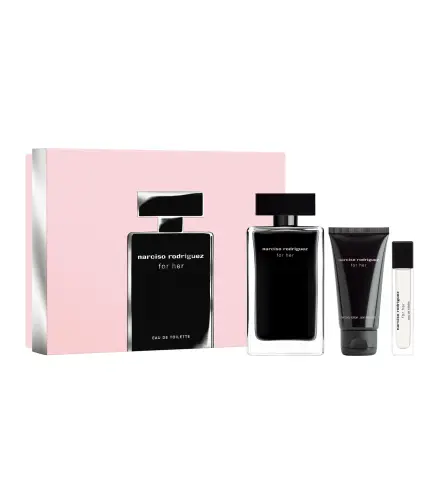 NARCISO RODRIGUEZ FOR HER EAU DE TOILETTE 50ML VAPORIZADOR + EAU DE TOILETTE 10ML VAPORIZADOR + 1 BODY LOTION + 50ML
