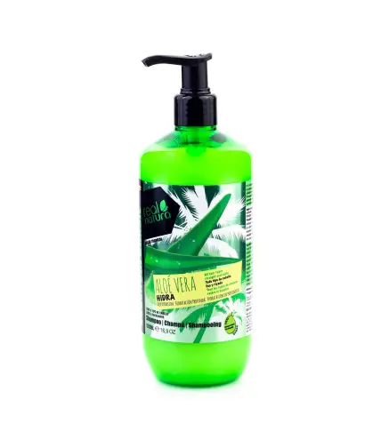 REAL NATURA ALOE VERA CHAMPU HIDRATANTE CON DOSIFICADOR 500ML