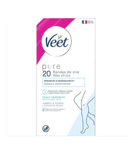 VEET PURE 20 WAX 20 BANDAS PIEL SENSIBLE 20UN