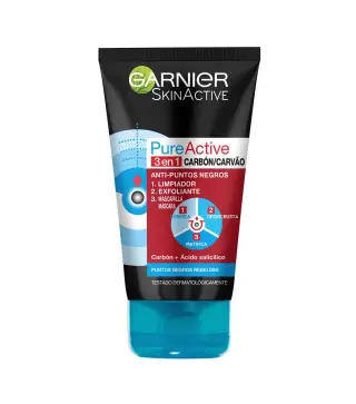 GARNIER PUREACTIVE 3IN1 GEL LIMPIADOR PUNTOS NEGROS 150ML
