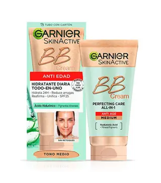 GARNIER SKINACTIVE BB CREAM CREMA HIDRATANTE ANTI-EDAD TONO MEDIO 1UN