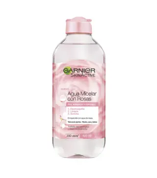 GARNIER SKINACTIVE AGUA MICELAR CON ROSAS PIEL SENSIBLE 400ML