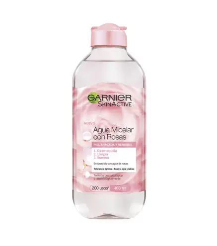 GARNIER SKINACTIVE AGUA MICELAR CON ROSAS PIEL SENSIBLE 400ML