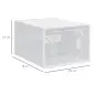 Organizador de Zapatos Modular Estantería Modulable con 8 Cubos Puertas Magnéticas 25x35x19 cm Transparente