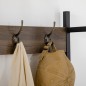 Perchero con Zapatero y Banco Mueble Recibidor con 5 Ganchos para Pasillo Entrada 84x40x169 cm Marrón Rústico