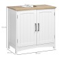 Mueble para Debajo del Lavabo Armario de Suelo para Baño de Madera Estilo Moderno 60x30x60 cm Blanco