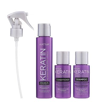 KATIVA ALISADO BRASILEÑO KIT MASCARA TRATAMIENTO 150ML + ACONDICIONADOR 1U + CHAMPU 35ML